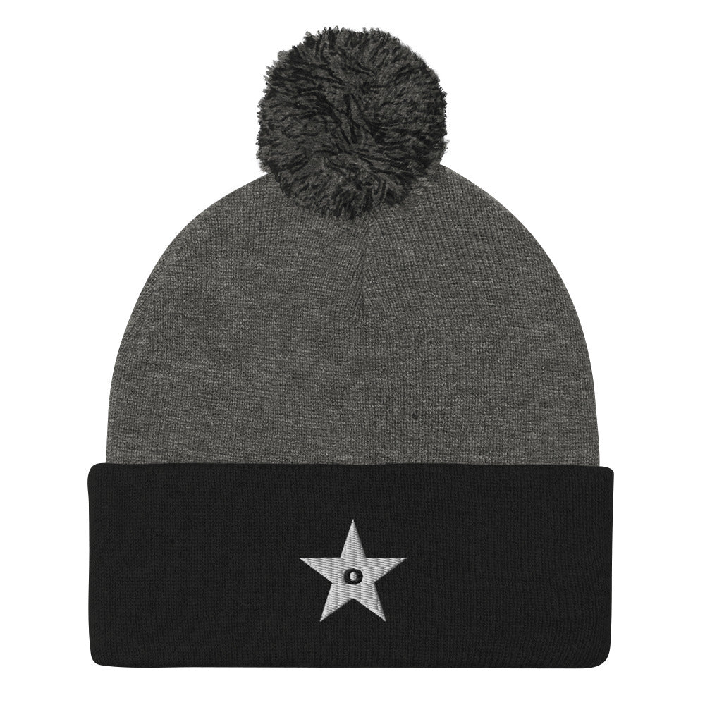 Zero Star Pom-Pom Beanie