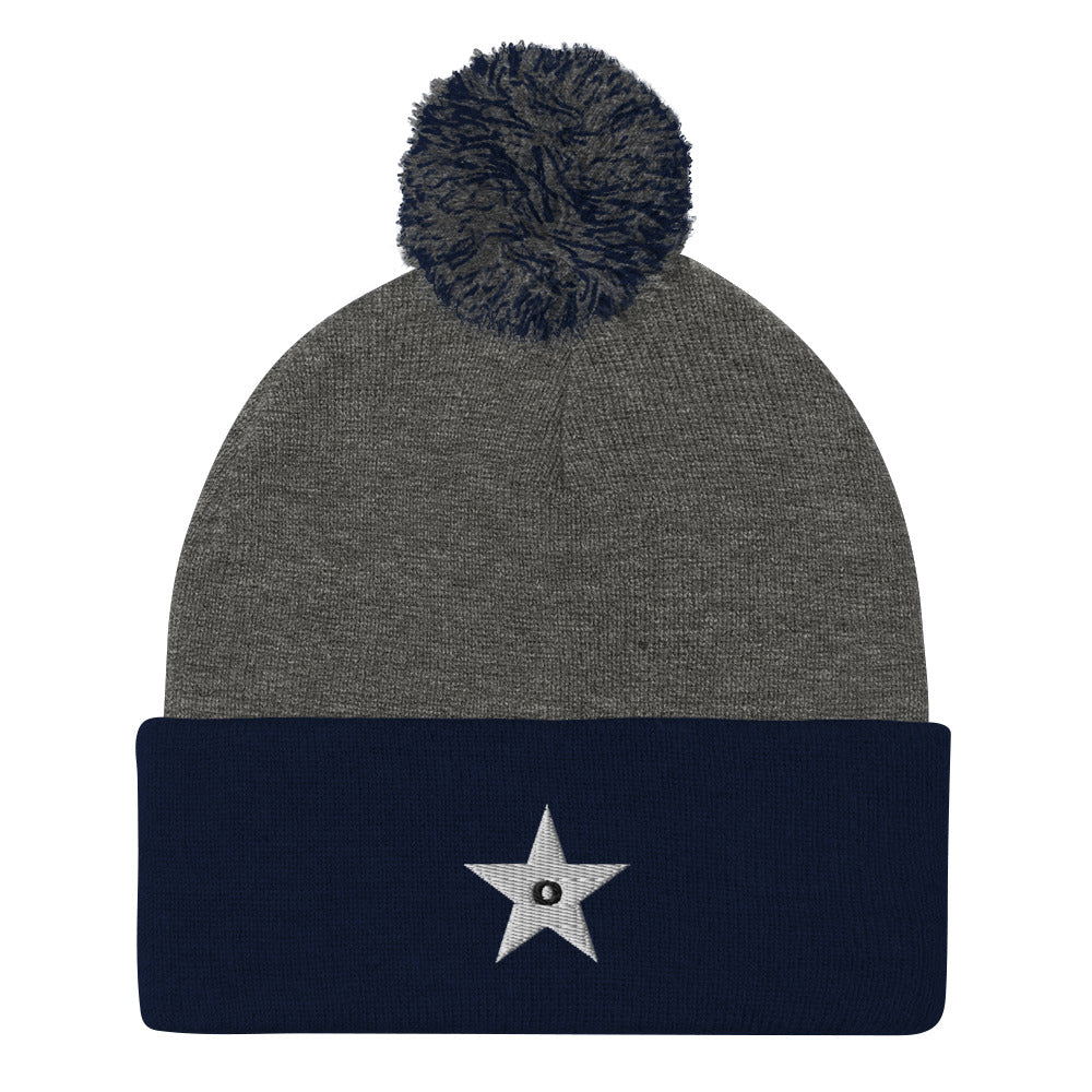 Zero Star Pom-Pom Beanie